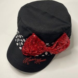 COPY - MINNIE MOUSE BALL CAP BLACK RED SEQUIN BOW
